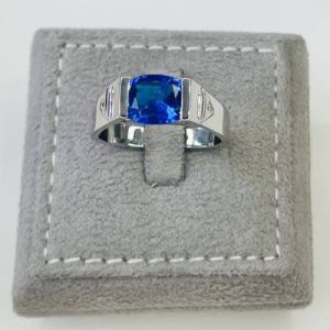 Minimalist Tanzanite Ring in 18K White Gold